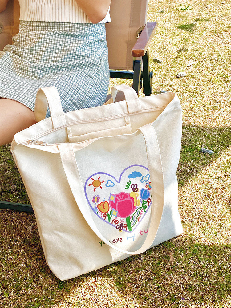 Women's Canvas Bag Large Capacity Southeast Asia Literary Academy