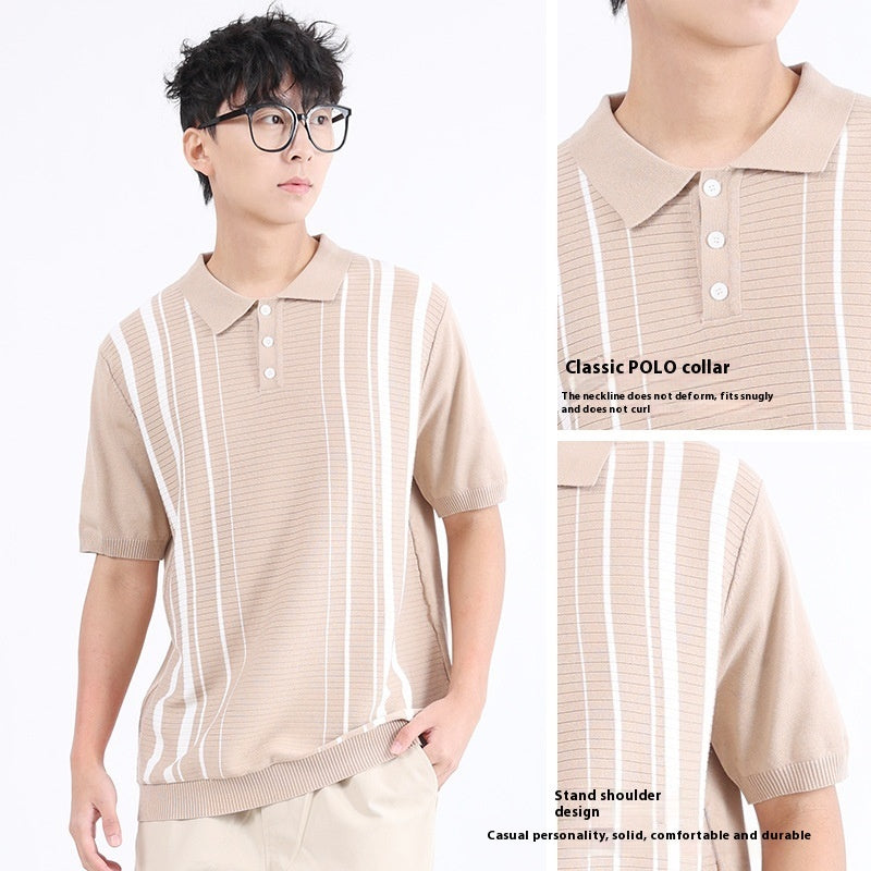 Ice Silk Short Sleeve High-grade Business Style