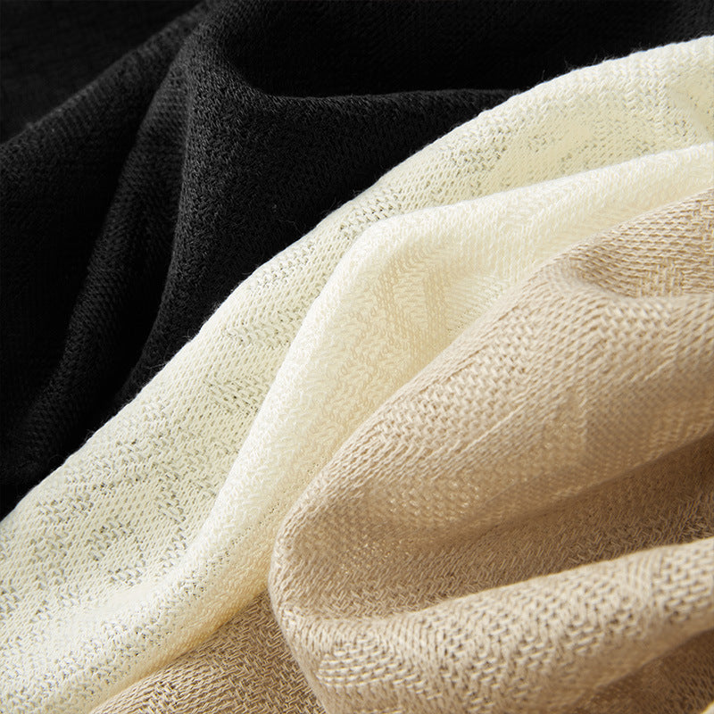 High-grade Jacquard Pattern Knitted Shirt Men's Short Sleeve Repair