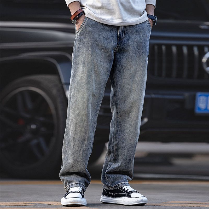 Men's Retro Simple Casual Wide-leg Pants