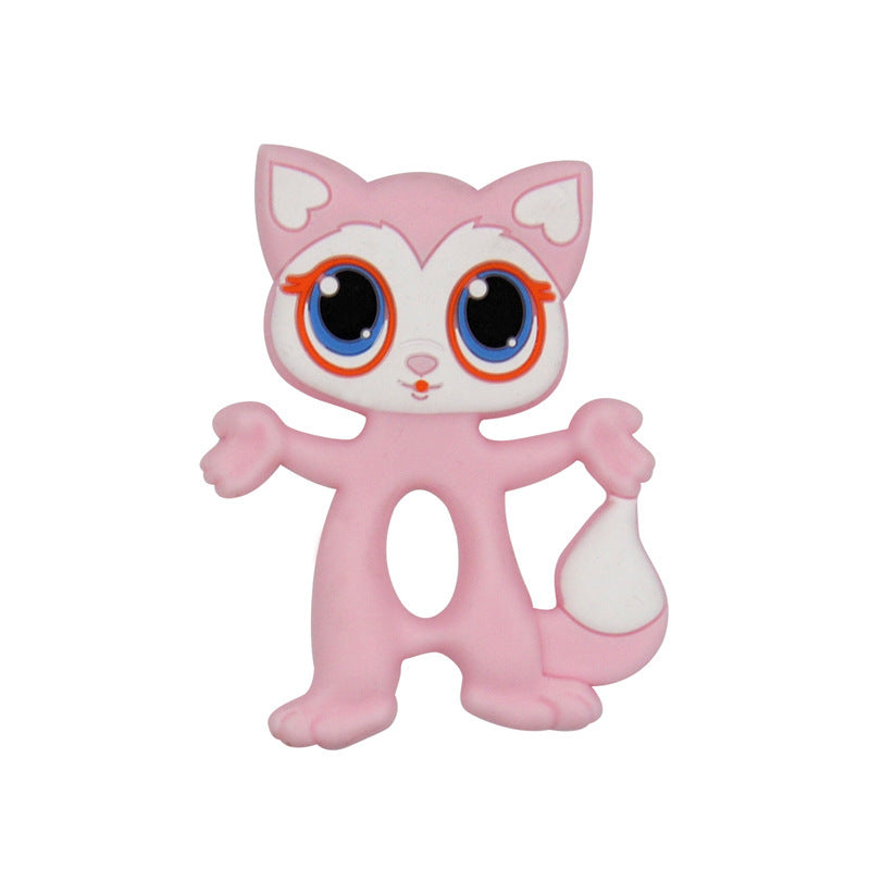 1pc Animal Series Teether Silicone Pendant Accessories Unicorn Raccoon Flamingos Teether