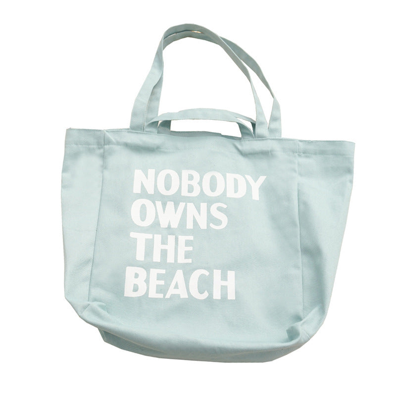 Simple letter single shoulder canvas bag female student