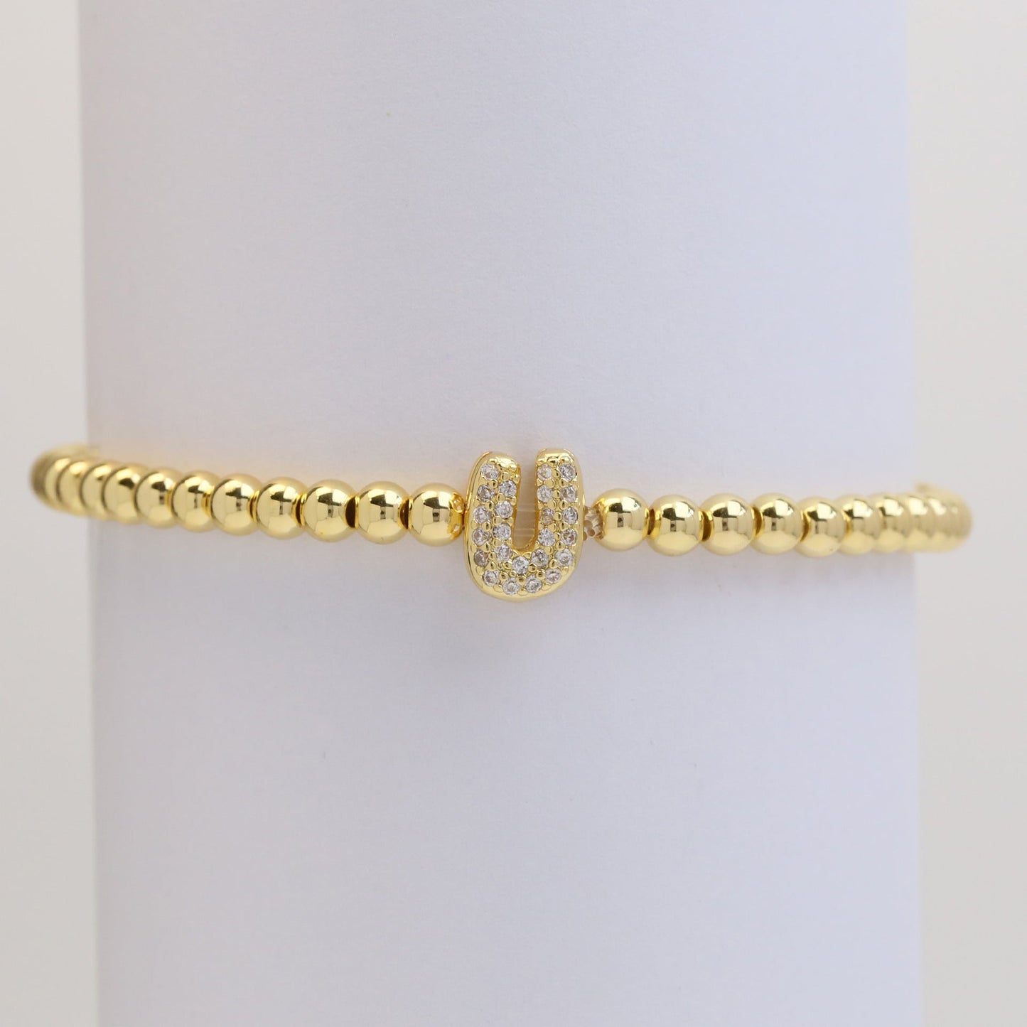 Brass Micro-inlaid Bubble Balloon Diy26 English Letters Beaded Bracelet