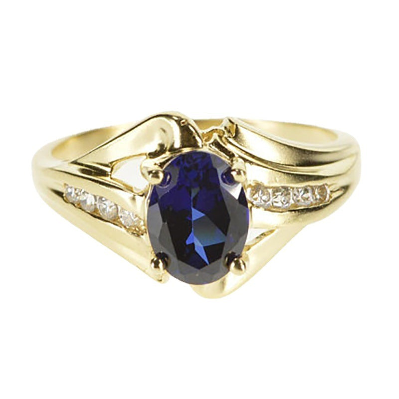 18K Sapphire Ring Fashionable And Exquisite