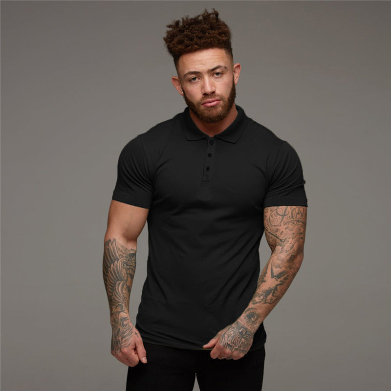 European And American Muscle Men's Summer Sports Short Sleeve