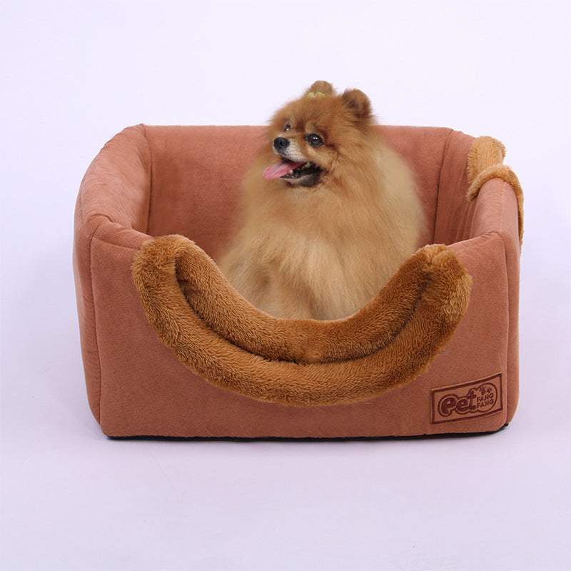 Round Hole Square Pet Dog Warm House