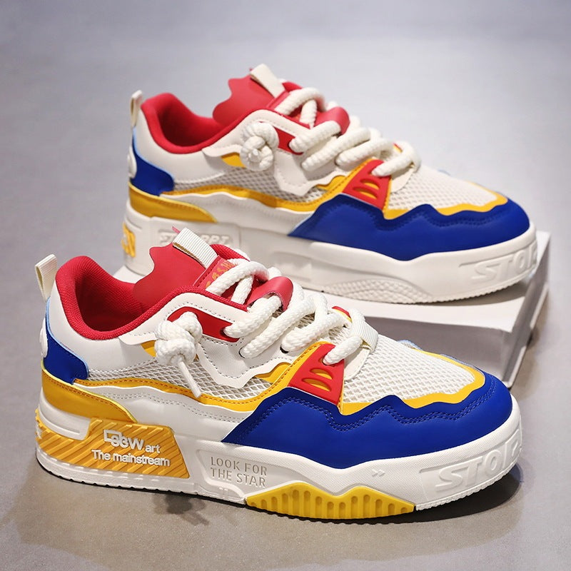 Men's Four Seasons Fashionable All-match Soft Bottom White Shoes