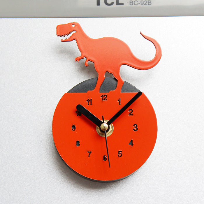 Dinosaur Refrigerator Clock Refrigerator Sticker Wall Clock