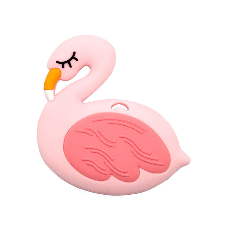 1pc Animal Series Teether Silicone Pendant Accessories Unicorn Raccoon Flamingos Teether