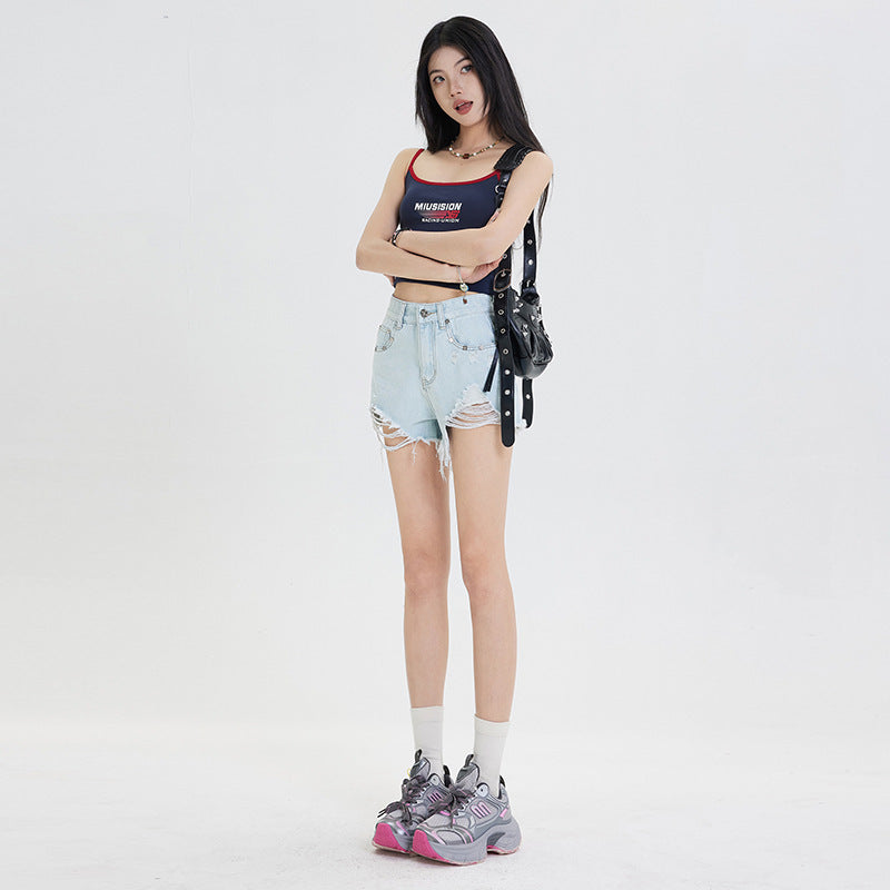 Fashion Ripped Cool Denim Shorts For Women