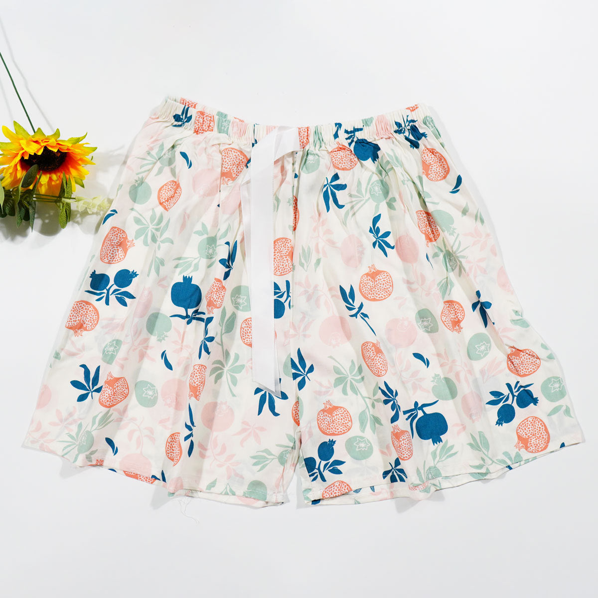 Women's Cotton Silk Shorts Plus Size Homewear Beach Pants