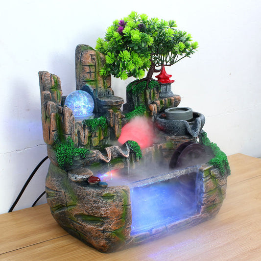 Rockery Fountain Miniature Glass Fish Tank Crafts