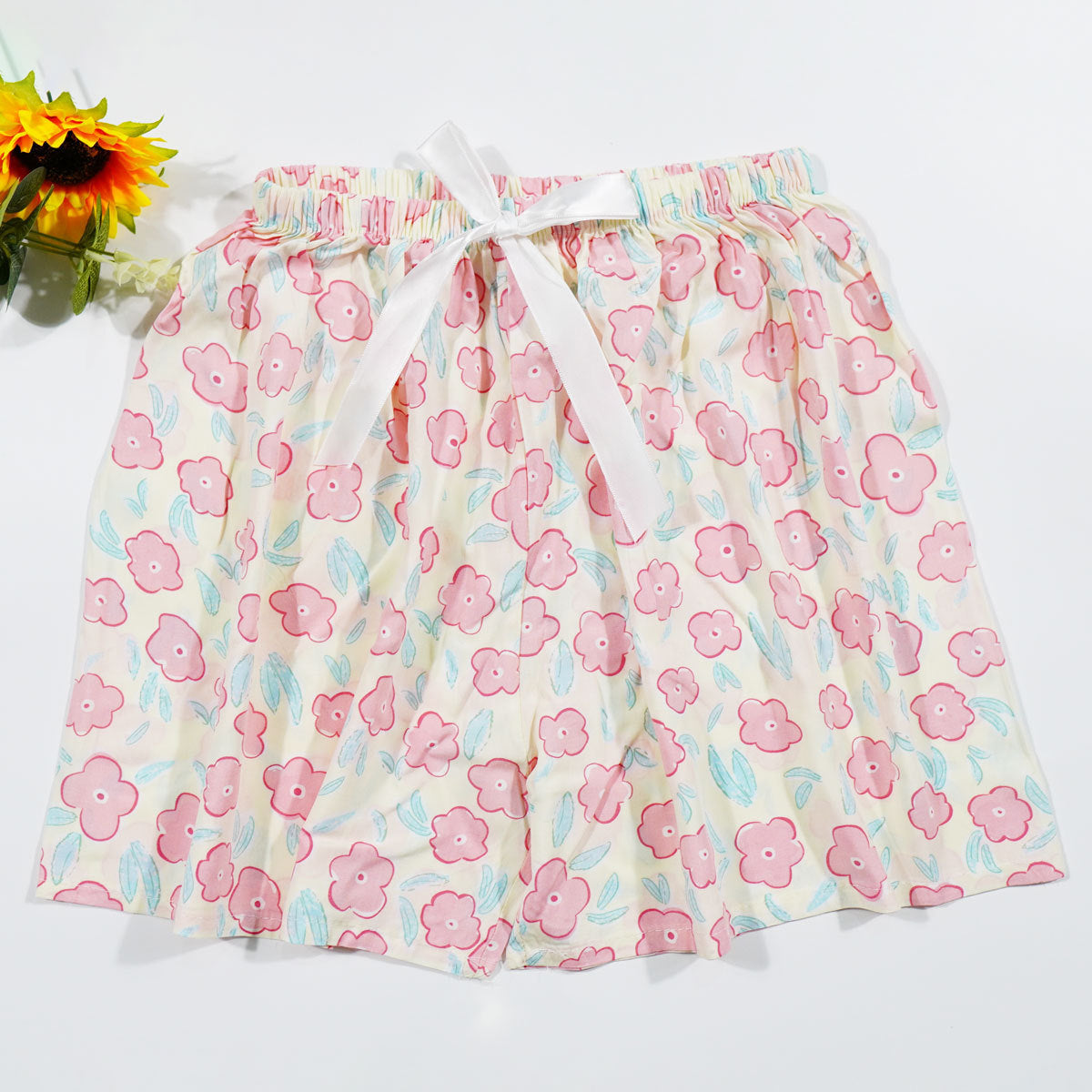 Women's Cotton Silk Shorts Plus Size Homewear Beach Pants