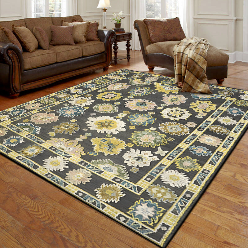 Retro Living Room Carpet Easy-care Wear-resistant Floor Mat