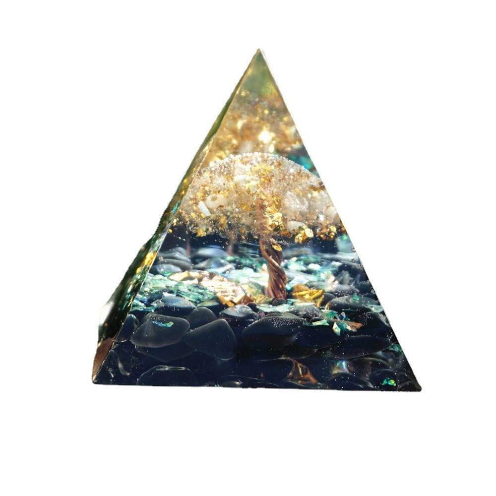 6cm Crystal Ball Chakra Pyramid Crystal Gravel