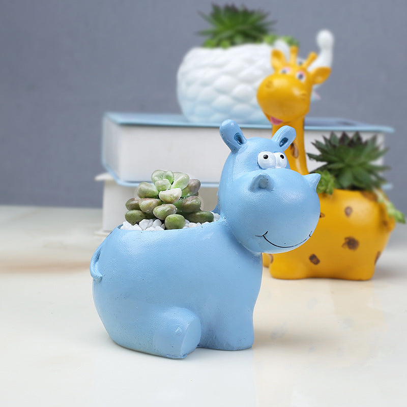 Cartoon Animal Resin Flower Pot Gardening