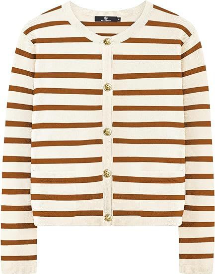 Women's Fashion Personalized Striped Knitted Jacket