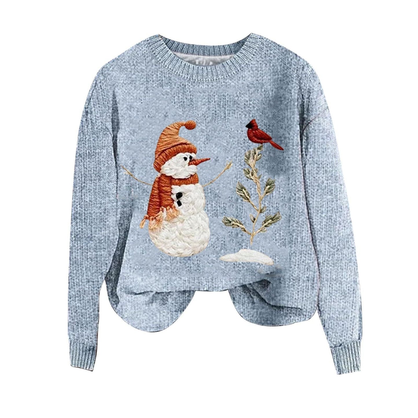 Bodkin Cloth Coat Christmas Elements 3D Printing Round Neck