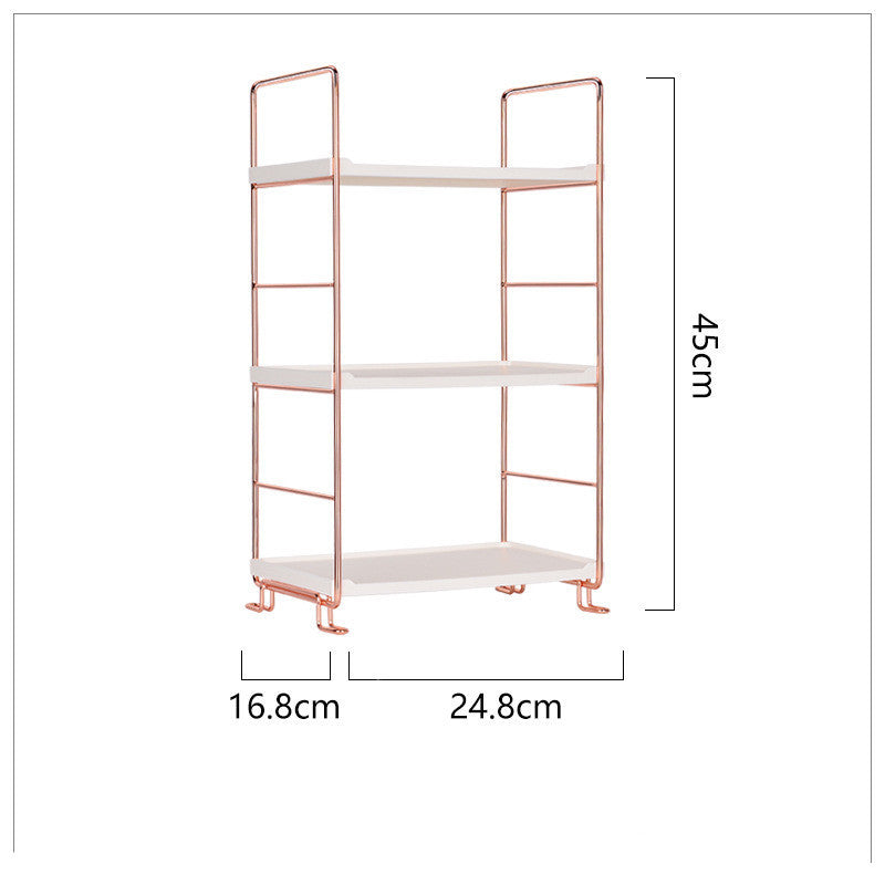 Rose Gold Tabletop Iron Rack