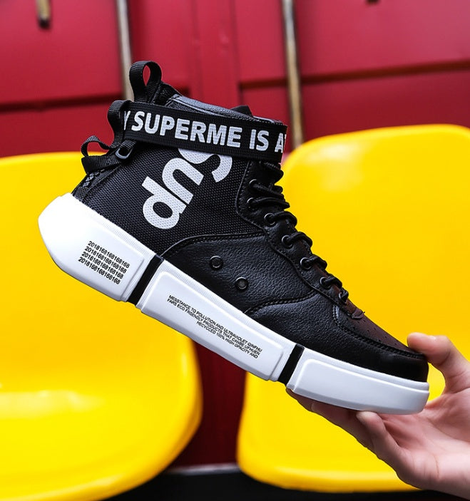 Spring and summer high shoes men's sports large size casual shoes men's tide hip hop ins trend men's shoes