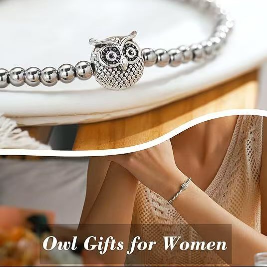 Women's Owl Bracelet English Blessing Cardboard