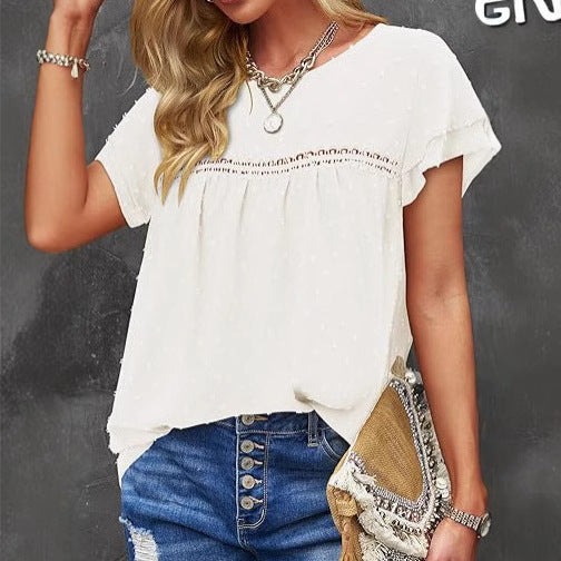Bohemian Style Top Short Sleeve Summer Loose Shirt