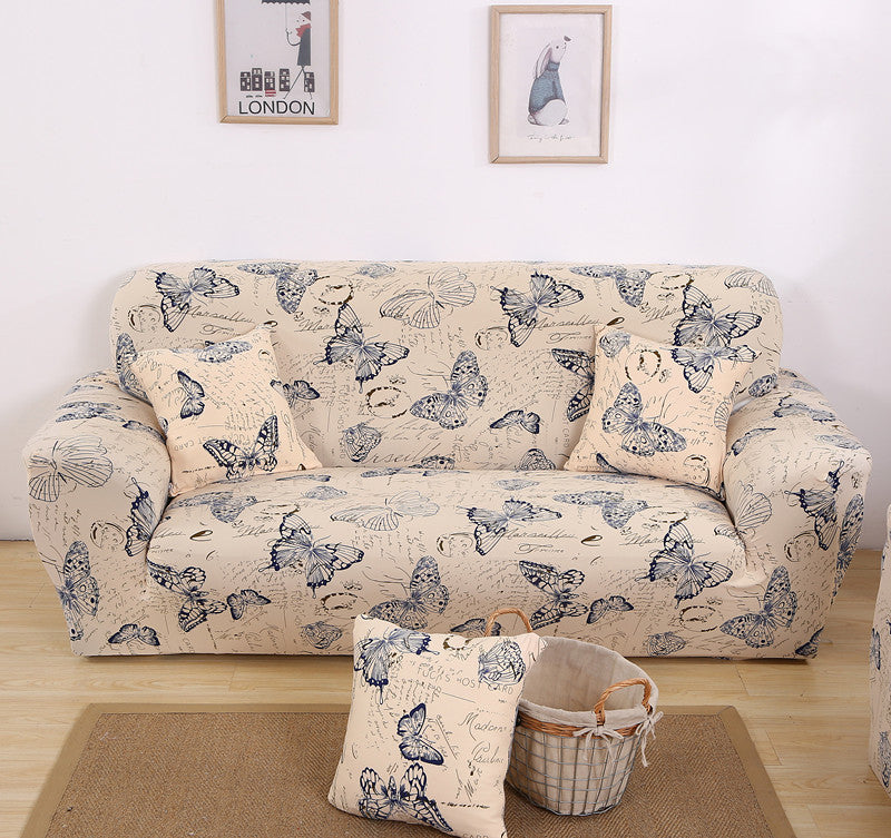 Printed stretch sofa cover
