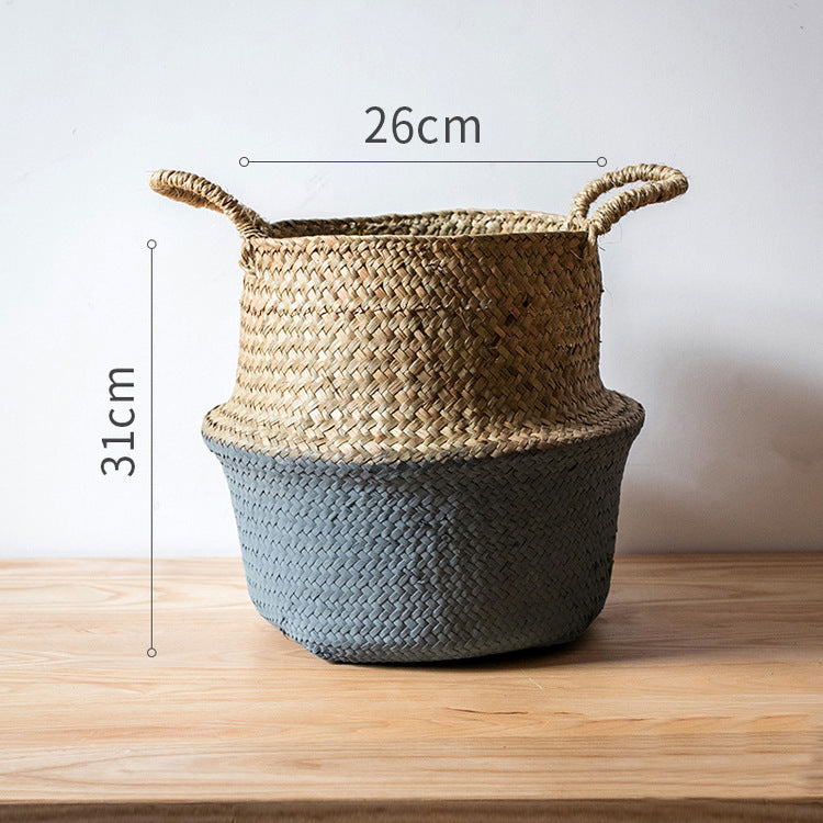 Straw storage basket, storage basket can be folded