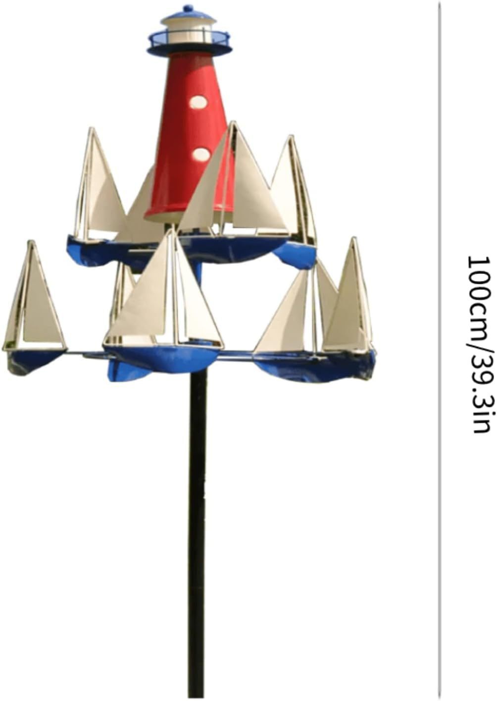 Outdoor Sailboat Windmill Unique Shape Garden Decoration