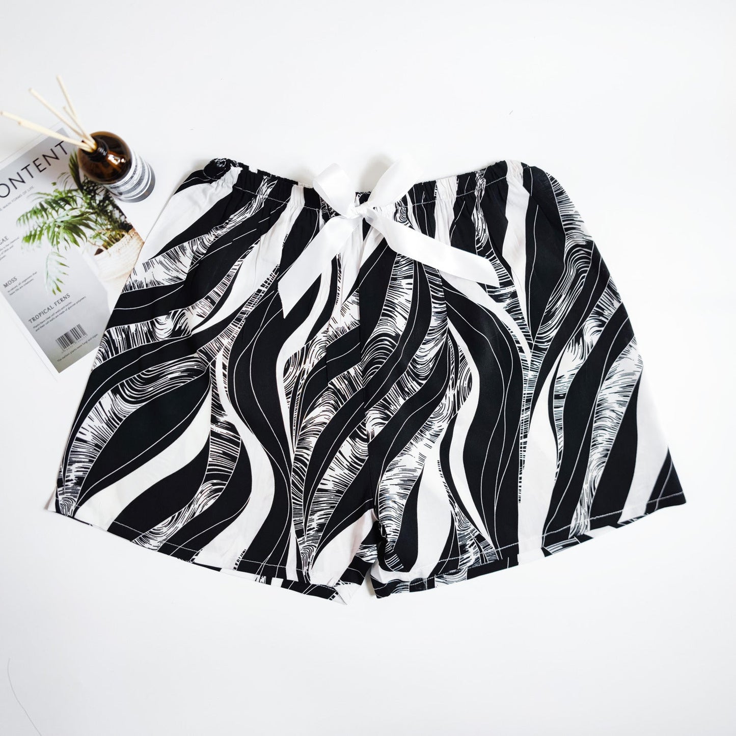 Women's Cotton Silk Shorts Plus Size Homewear Beach Pants