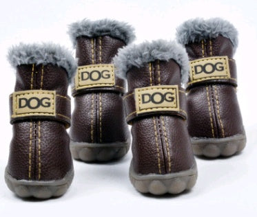 Dog Thick Snow Boots | Warm & Waterproof Winter VIP Shoes for Dogs