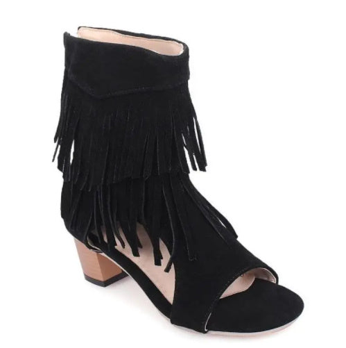 Summer Fish Mouth Hollow Boots Female