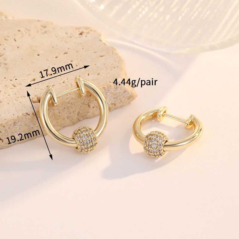 Affordable Luxury Style Fashion Zircon Earrings Women