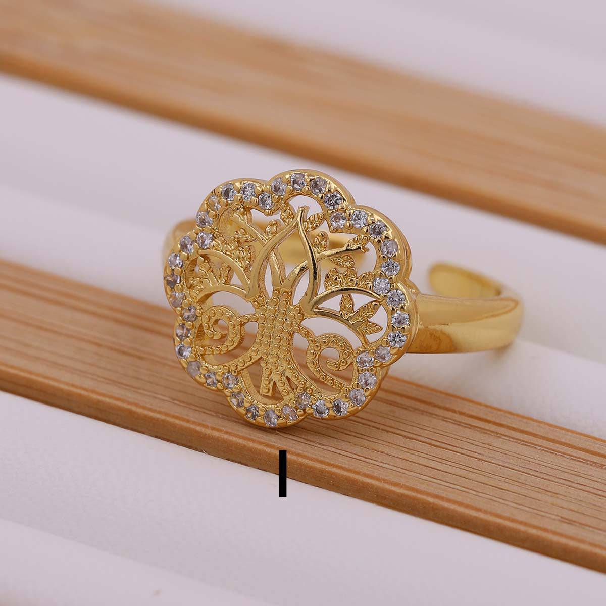 Tree Of Life Women's Ring Gold-plated Inlaid Zircon