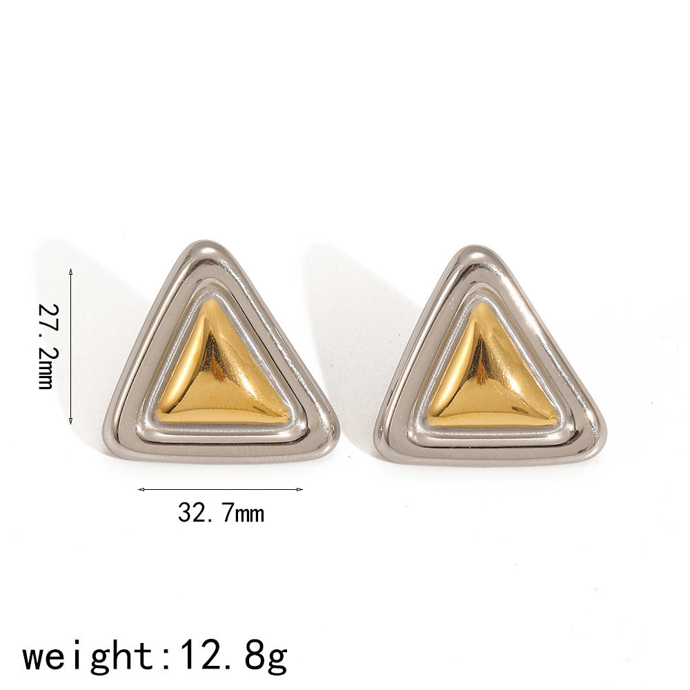 Triangle Earrings Women's Fashion Stainless Steel