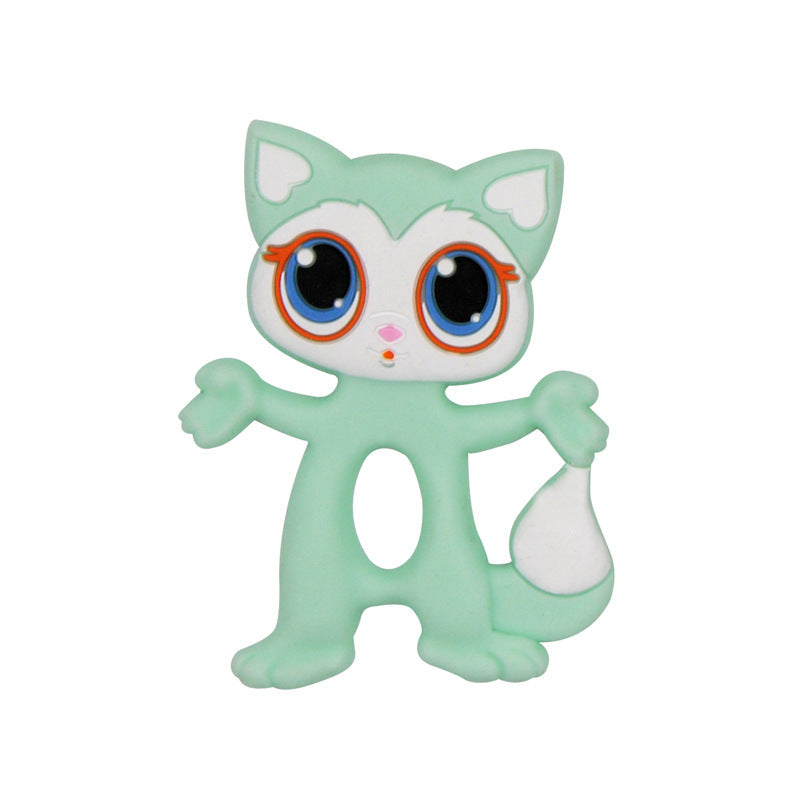 1pc Animal Series Teether Silicone Pendant Accessories Unicorn Raccoon Flamingos Teether