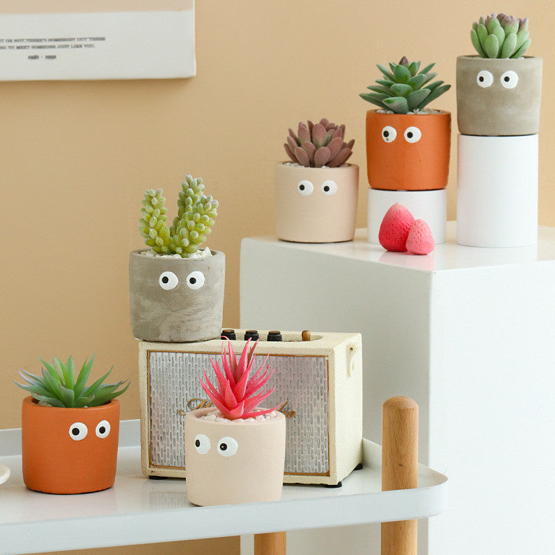 Ins Nordic Succulent Plants Pot Indoor Fake Flower Ornaments