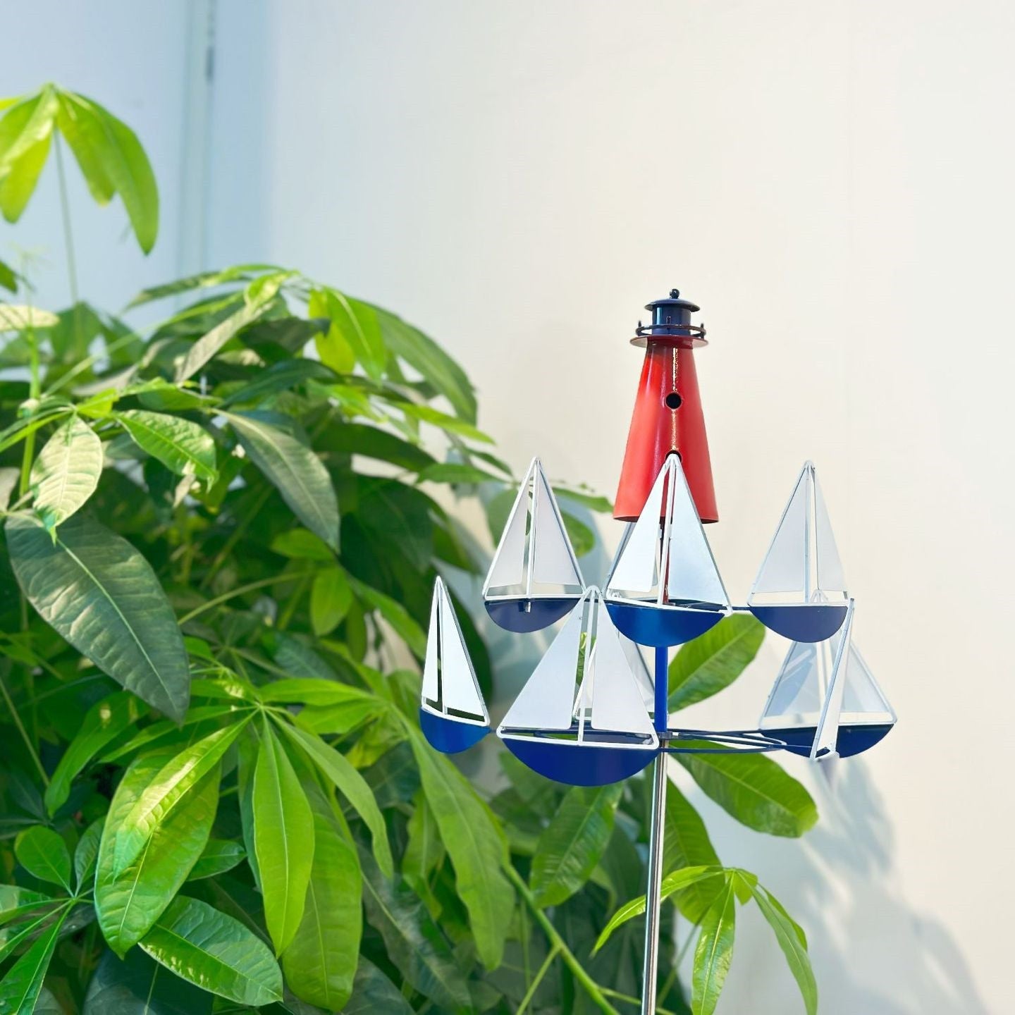 Outdoor Sailboat Windmill Unique Shape Garden Decoration
