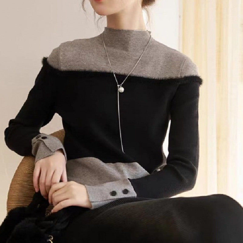 Women's Fake Two Pieces Sweaters Knitwear