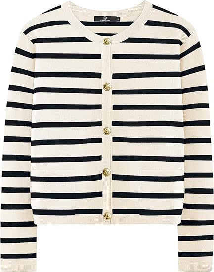 Women's Fashion Personalized Striped Knitted Jacket