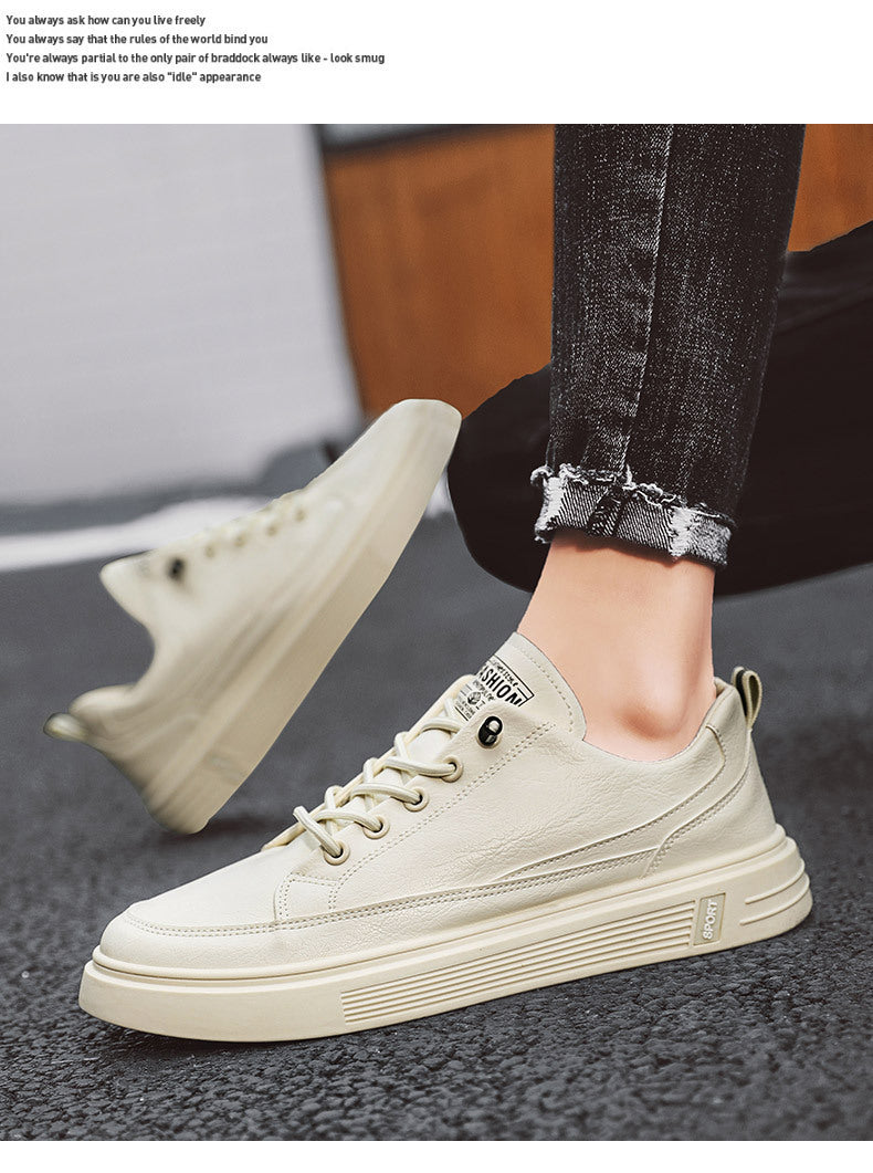 Korean Style Fashionable All-match White Shoes Men's Thin Casual Breathable Canvas Sneakers