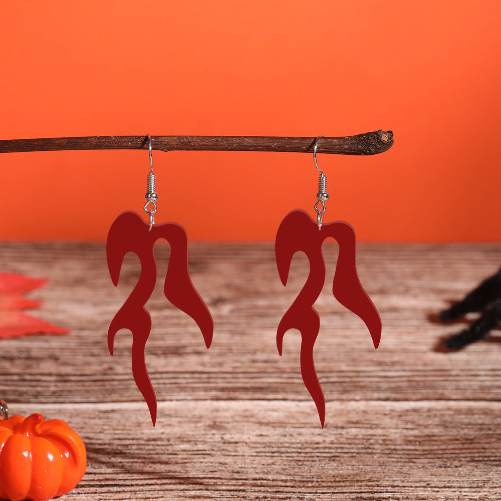 Environmental Acrylic Earrings Halloween Red Love