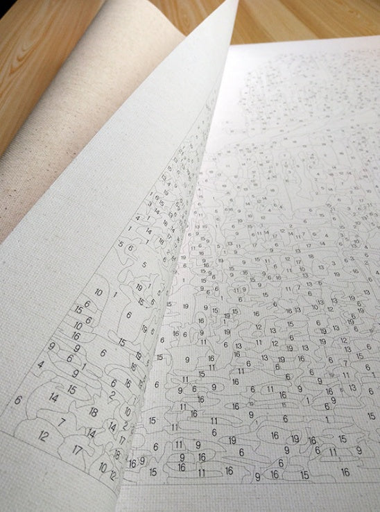 Painting by numbers - autumn bridge