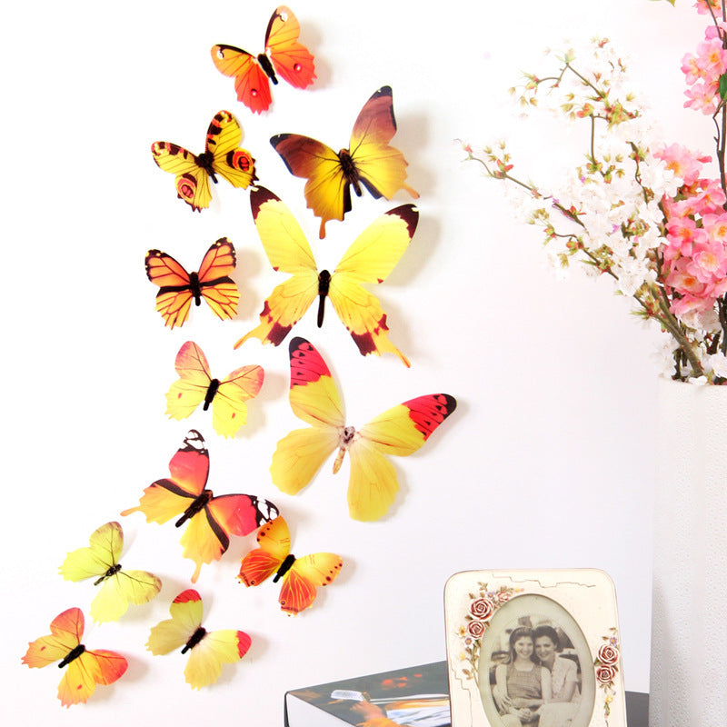 PVC Butterfly 12 Set Home Decoration Wall Sticker