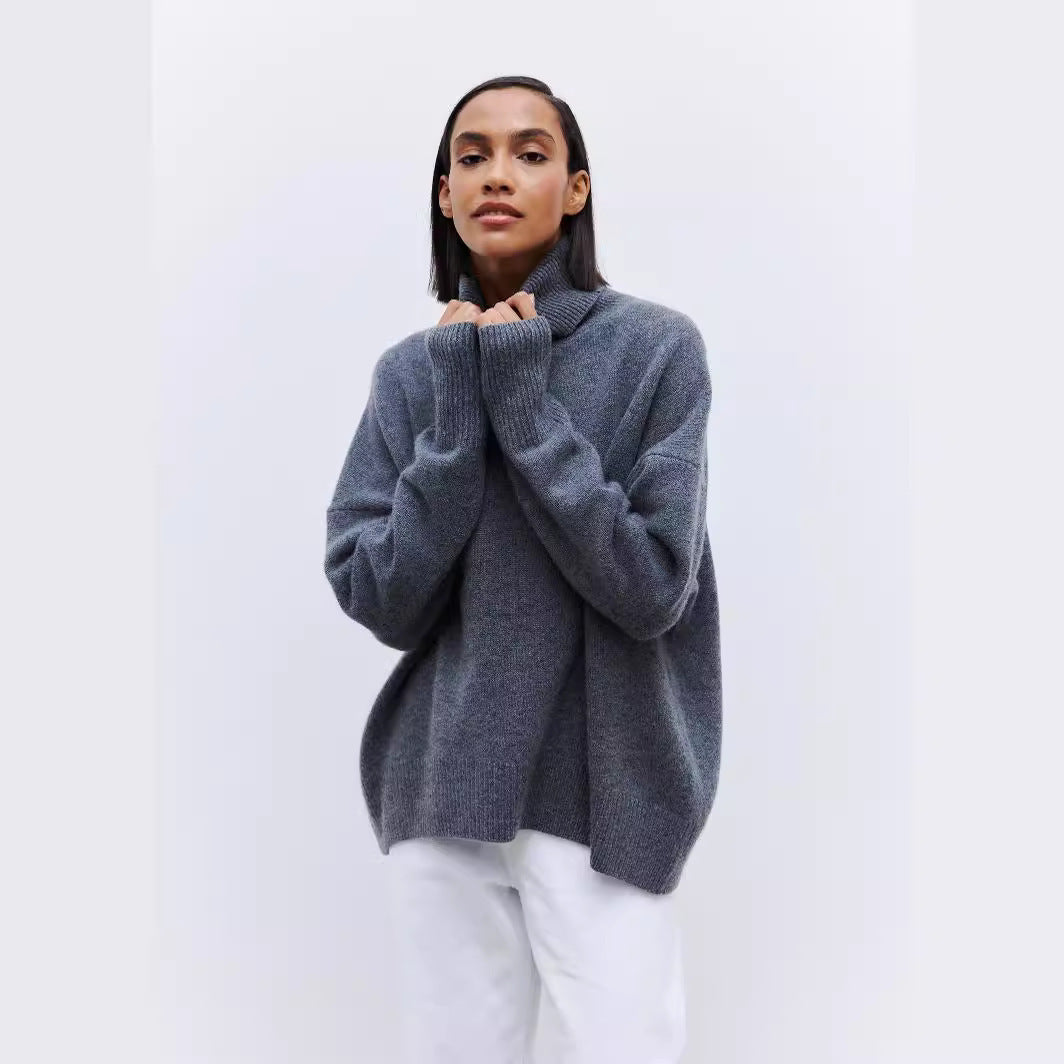 Women's Loose High Collar Autumn And Winter Anti-Pilling Sweater