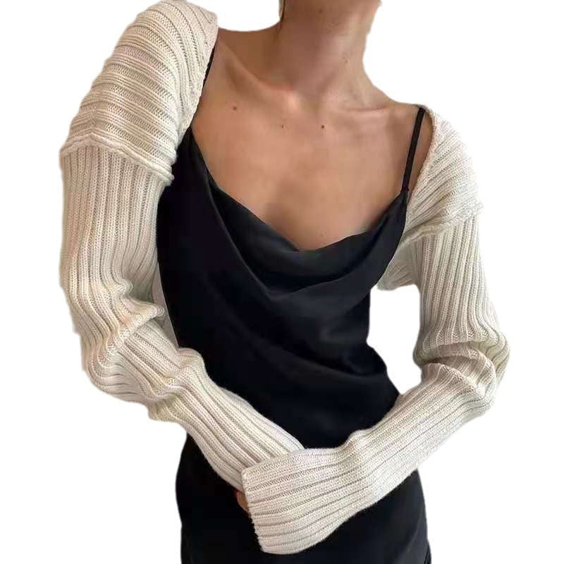 Autumn And Winter New Loose Batwing Sleeve Knitted Cape Top
