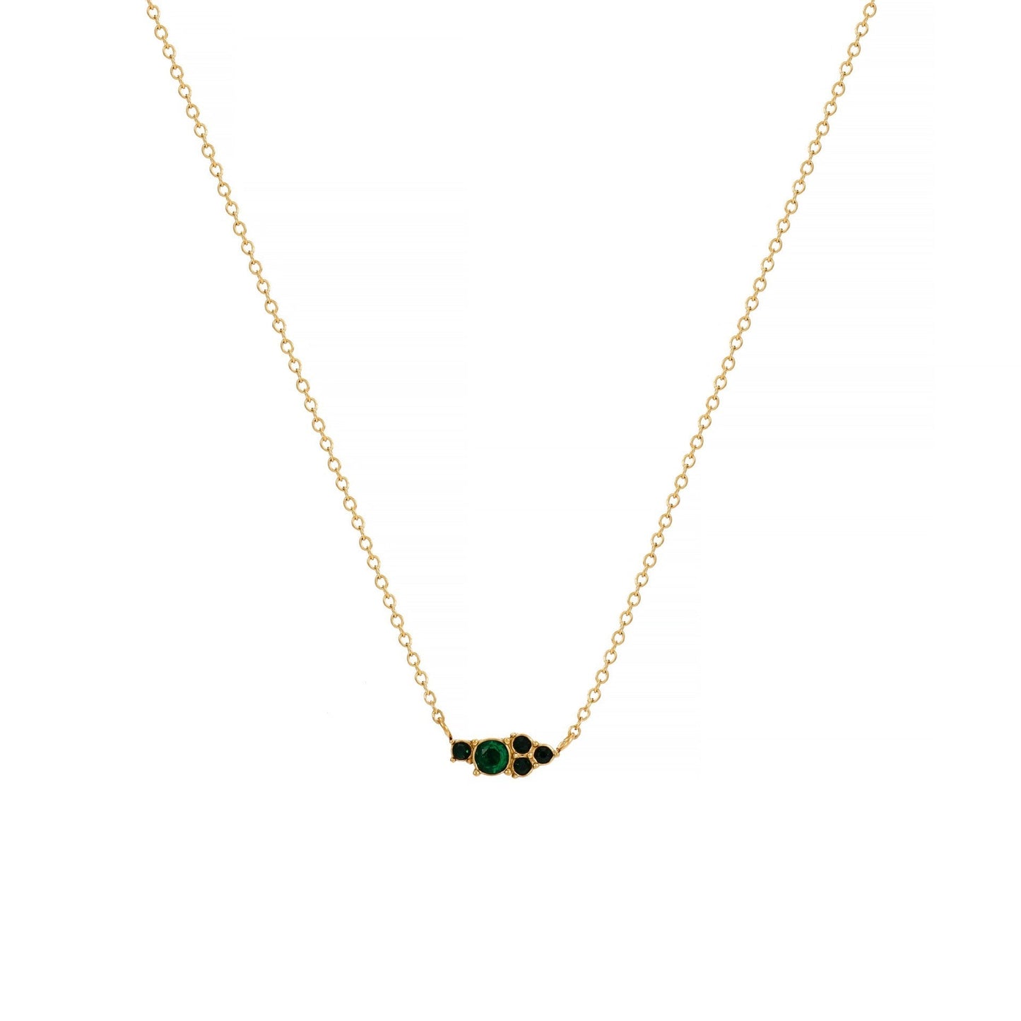 Twelve Birthstone Necklace Women's Simple Color Gem Necklace