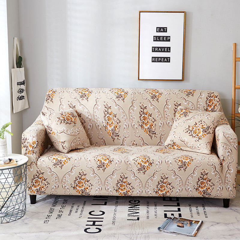 Printed stretch sofa cover