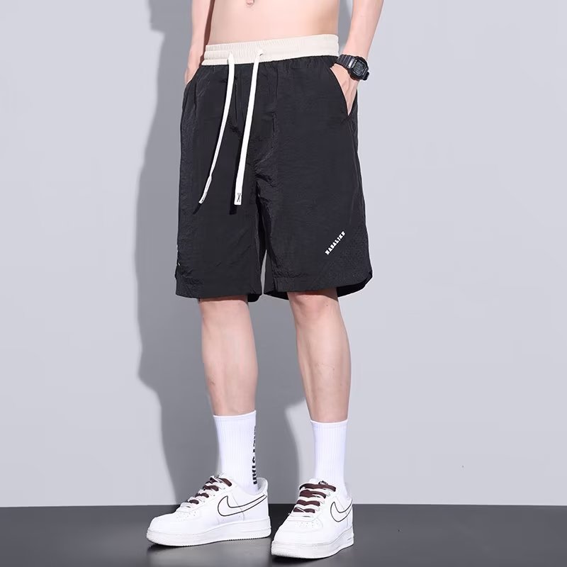 Ice Silk Shorts Thin Loose Sports Quick-drying Knee Length Pants