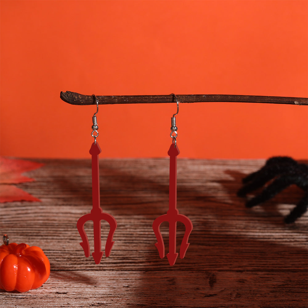 Environmental Acrylic Earrings Halloween Red Love